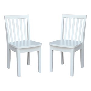 International Concepts Mission Kids Chair in Linen White (Set of 2)