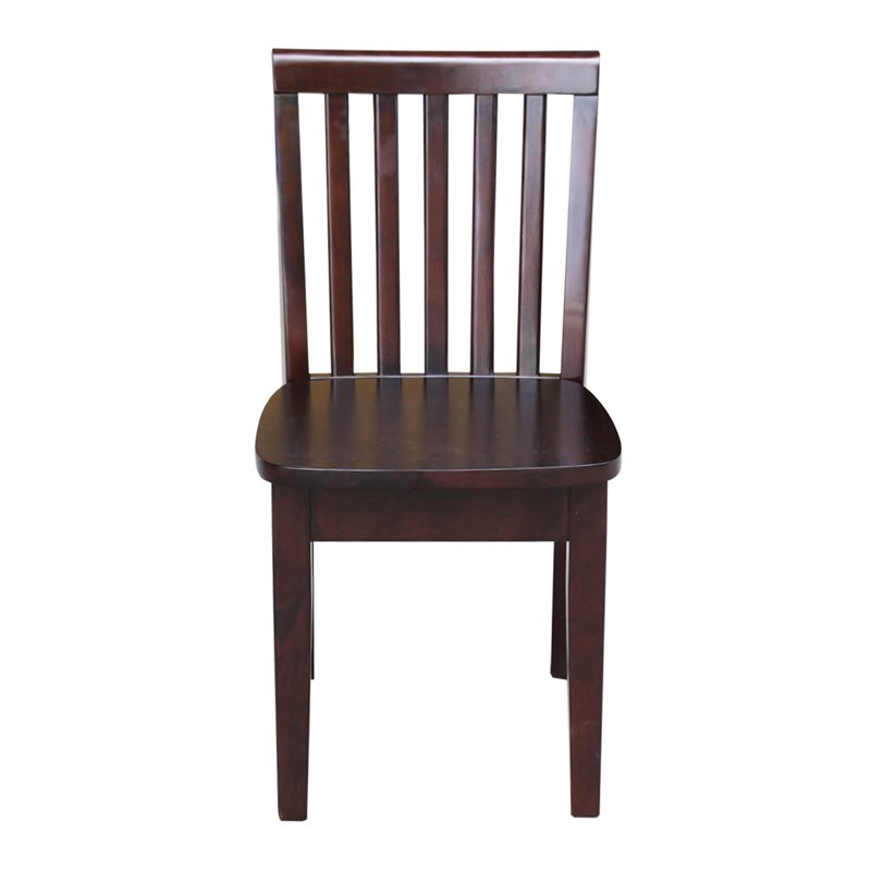 International Concepts Mission Kids Chair in Rich Mocha (Set of 2)