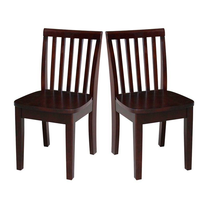 International Concepts Mission Kids Chair in Rich Mocha (Set of 2)