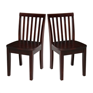 International Concepts Mission Kids Chair in Rich Mocha (Set of 2)