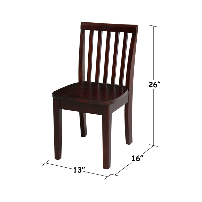 International Concepts 3 Piece Mission Table Set in Rich Mocha