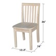 International Concepts Unfinished Mission Kids Chair (Set of 2)
