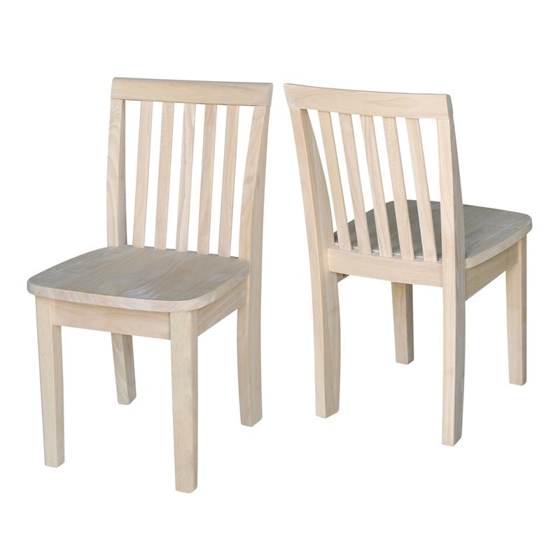 International Concepts Unfinished Mission Kids Chair (Set of 2)