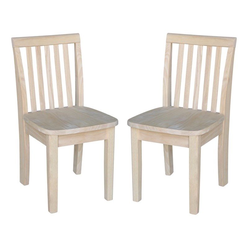 International Concepts Unfinished Mission Kids Chair (Set of 2)
