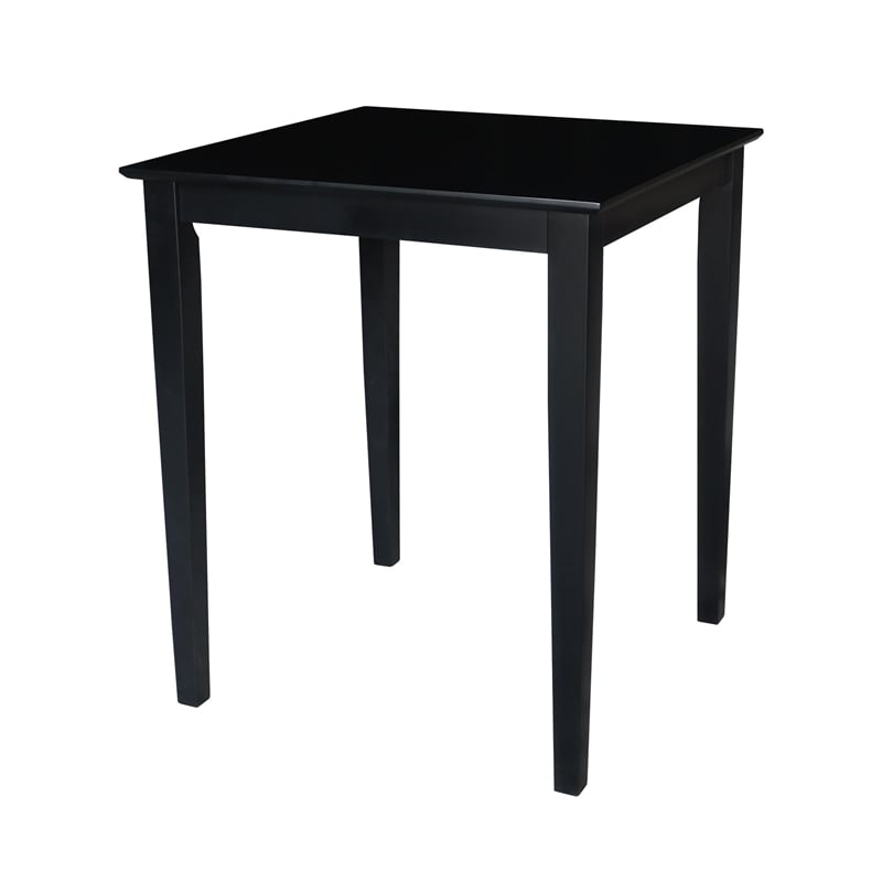 International Concepts 3 Piece Gathering Height Dinette Set in Black