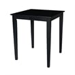 International Concepts 3 Piece Gathering Height Dinette Set in Black