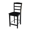 International Concepts 3 Piece Gathering Height Dinette Set in Black