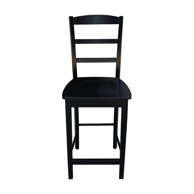 International Concepts 5 Piece Gathering Height Dining Set in Black