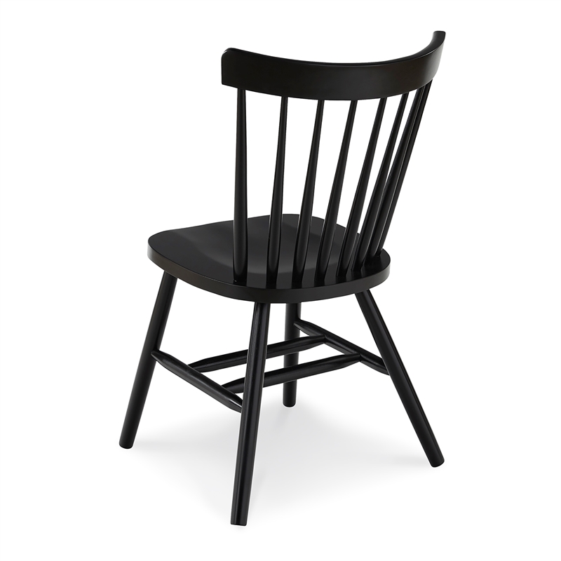 International Concepts Copenhagen Solid Wood Dining Chair in Black