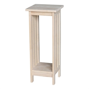 international concepts unfinished solid wood mission plant stand
