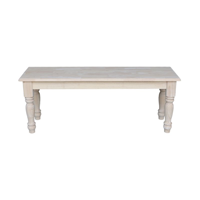 International Concepts Unfinished Farmhouse Bench Parawood Cymax Business