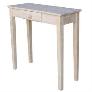 international concepts unfinished hall console table with drawer