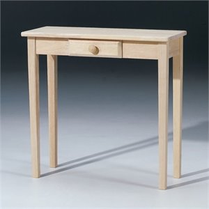 Unfinished Hall Console Table with Drawer