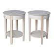 International Concepts Unfinished Accent Table with One Drawer
