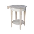 International Concepts Unfinished Accent Table with One Drawer