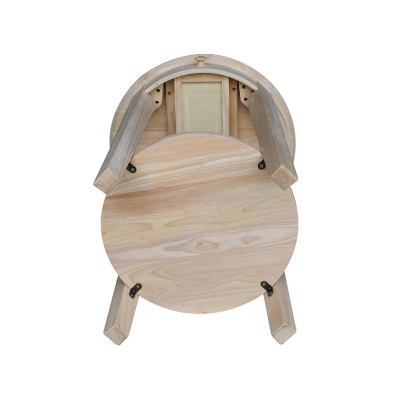 International Concepts Unfinished Accent Table with One Drawer