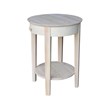 International Concepts Unfinished Accent Table with One Drawer