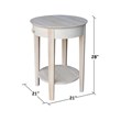 International Concepts Unfinished Accent Table with One Drawer