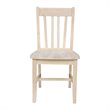 International Concepts Solid Wood Cafe Dining Chairs in Unfinished - Set of 2