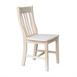 International Concepts Solid Wood Cafe Dining Chairs in Unfinished - Set of 2