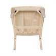 International Concepts Solid Wood Cafe Dining Chairs in Unfinished - Set of 2