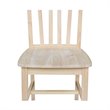 International Concepts Solid Wood Cafe Dining Chairs in Unfinished - Set of 2