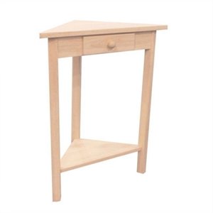 international concepts unfinished corner accent table