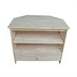 International Concepts Unfinished Mission Corner TV Stand