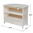 International Concepts Unfinished Mission Corner TV Stand