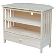 International Concepts Unfinished Mission Corner TV Stand