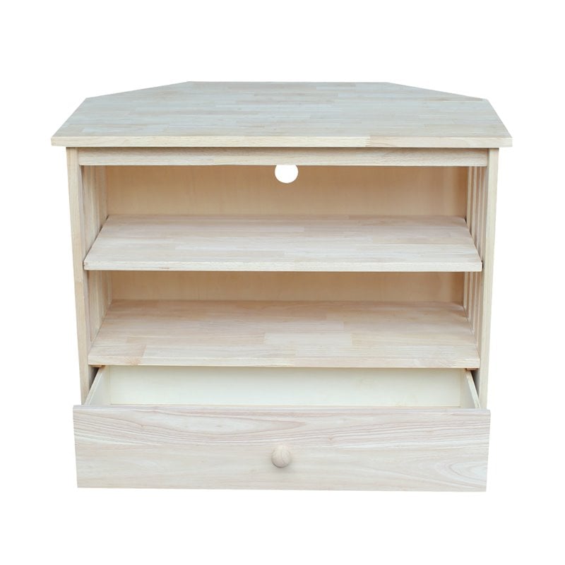 International Concepts Unfinished Mission Corner TV Stand