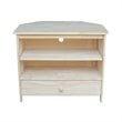 International Concepts Unfinished Mission Corner TV Stand