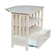 International Concepts Unfinished Mission Corner TV Stand