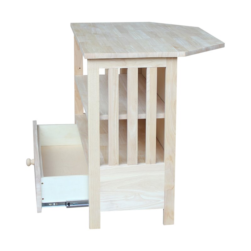 International Concepts Unfinished Mission Corner TV Stand