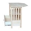 International Concepts Unfinished Mission Corner TV Stand