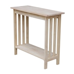 International Concepts Unfinished Natural Wood Mission Entry Table