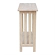 International Concepts Unfinished Natural Wood Mission Entry Table