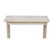 International Concepts Unfinished Natural Wood Mission Entry Table