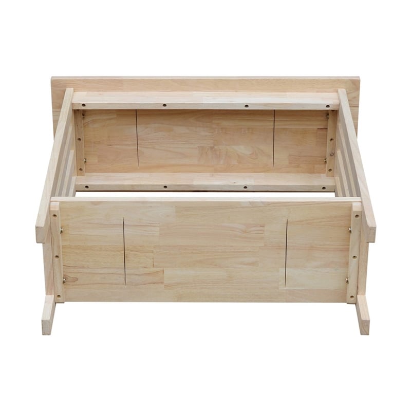 International Concepts Unfinished Natural Wood Mission Entry Table