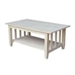 International Concepts Unfinished Mission Tall Coffee Table