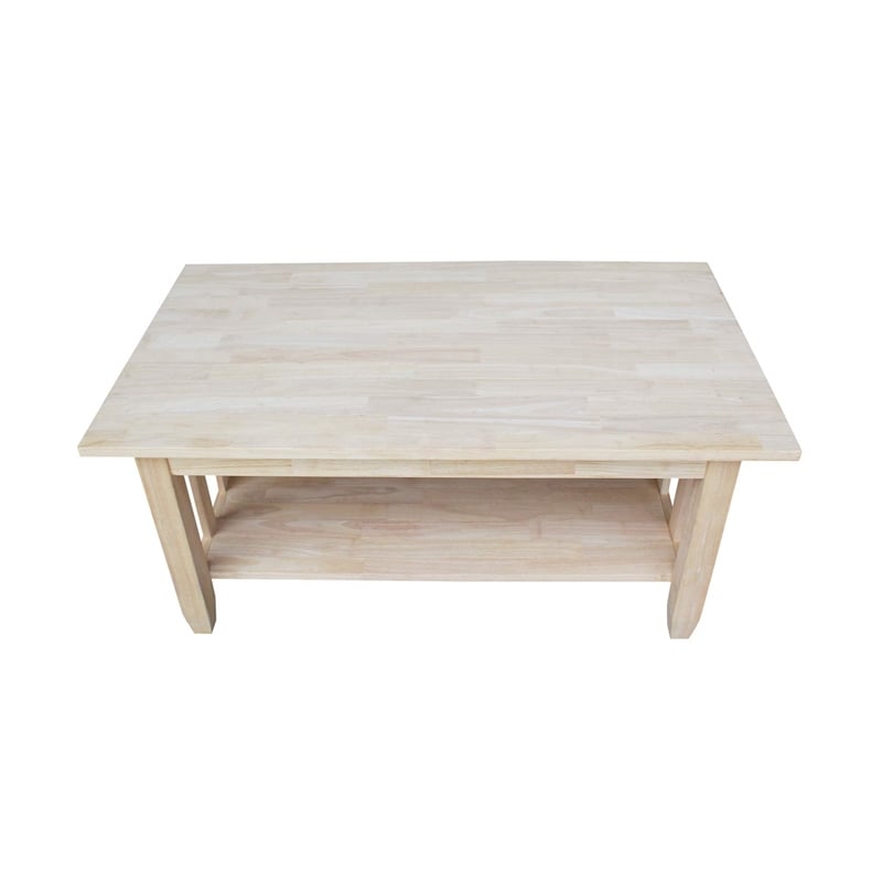 International Concepts Unfinished Mission Tall Coffee Table