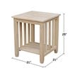 International Concepts Unfinished Mission Tall End Table