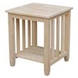 International Concepts Unfinished Mission Tall End Table