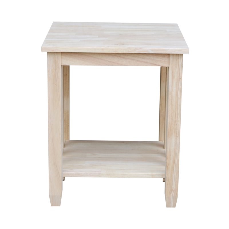 International Concepts Unfinished Mission Tall End Table