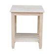 International Concepts Unfinished Mission Tall End Table