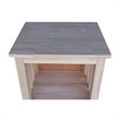 International Concepts Unfinished Mission Wood Tall End Table with Drawer