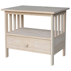 International Concepts Solid Wood Mission TV Stand in Unfinished