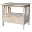 International Concepts Solid Wood Mission TV Stand in Unfinished