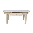International Concepts Unfinished Phillips Oval Wood Coffee Table