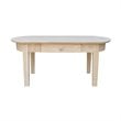 International Concepts Unfinished Phillips Oval Wood Coffee Table